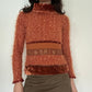 Vintage Fluffly Knit Turtleneck Sweater