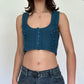 Y2K Vintage Blue Knit Vest