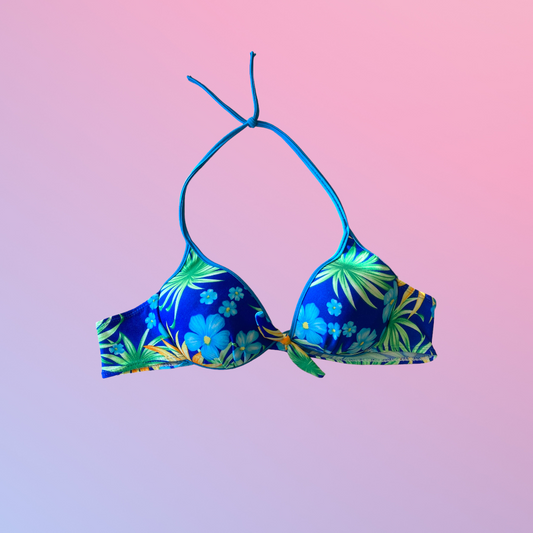 Y2K Vintage Floral Bikini Top