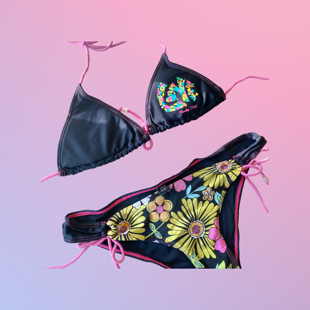 Y2K Vintage Black Bikini Set