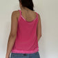 Y2K Vintage Pink Bedazzled Top