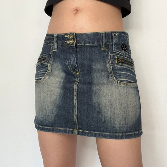 Y2K Vintage Grunge Denim Mini Skirt 💛