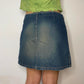 Y2K Vintage Rusty Green Wash Skirt