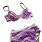 Y2K Deadstock Retro Purple Bikini Set