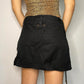 Y2K Assymetrical Black Mini Skirt with Belt