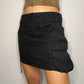 Y2K Assymetrical Black Mini Skirt with Belt