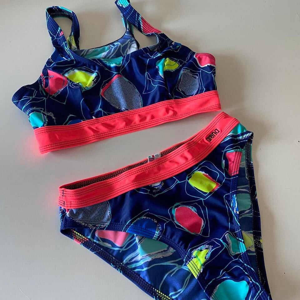 80s Inspired Deadstock Two Piece Swimsuit Bikini Set ritaxxsara