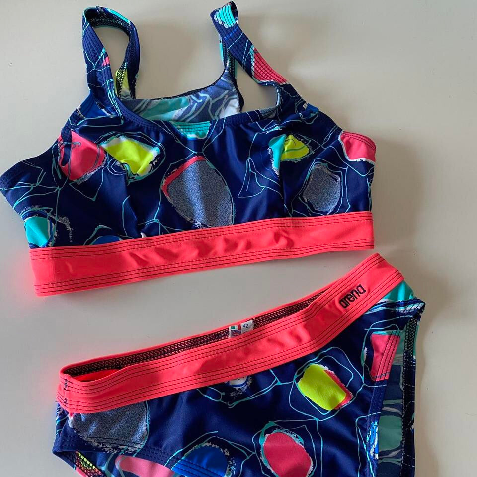 80s Inspired Deadstock Two Piece Swimsuit Bikini Set ritaxxsara