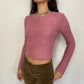 Y2K Vintage Pink Sweater Shirt