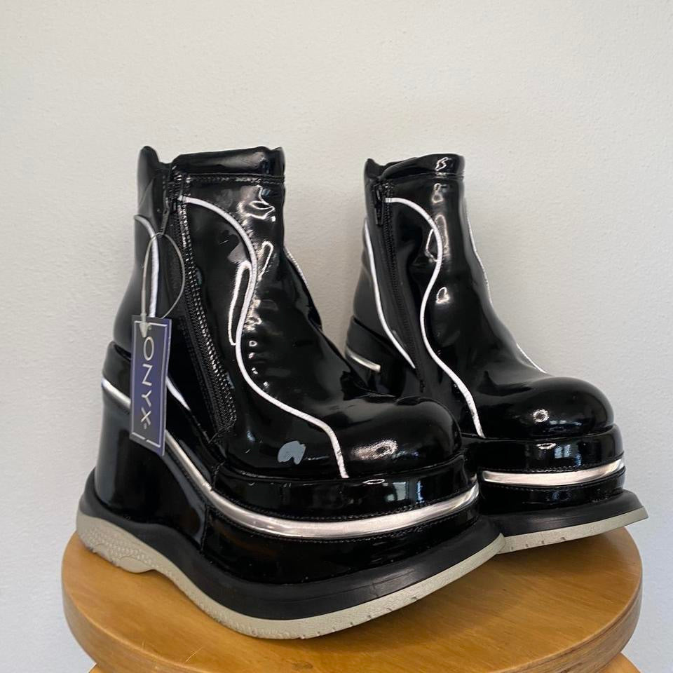 Vintage Deadstock Rave Platform Black Shoes ⭐️