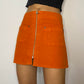 Y2K Vintage Orange A-Line Mini Skirt