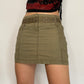 Y2K Khaki Cargo Mini Skirt